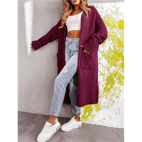 Cardigan Sweaters for Women Plum - Picture 4 of 5